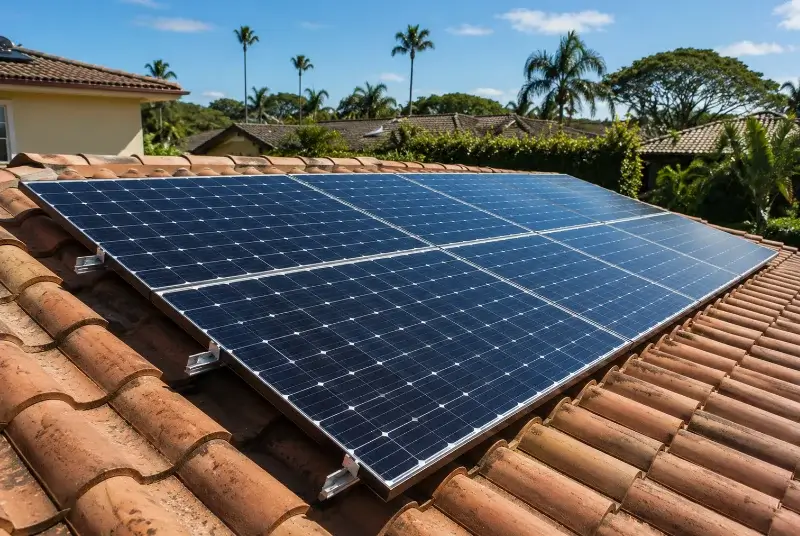 Installation de panneaux solaires à Vert